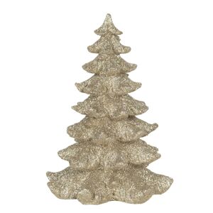 Dekorace vánoční zlatý strom - 15*15*21 cm