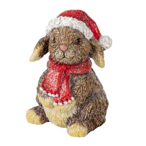 Dekorace vánočního králíka - 10*8*12 cm Clayre & Eef