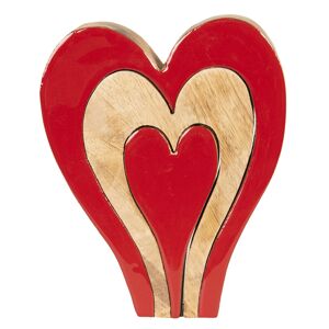 Dekorace ze dřeva Srdce v srdci - 16*13*3 cm