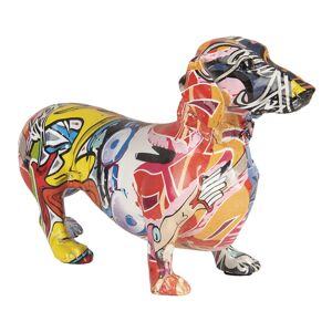 Dekorační barevná socha psa Moderna - 22*8*14 cm