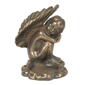 Dekorační bronzovo-hnědý anděl - 11*10*11 cm