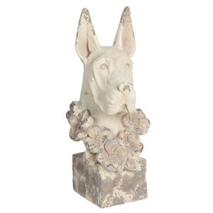 Dekorační busta psa s patinou Custance - 22*28*55 cm