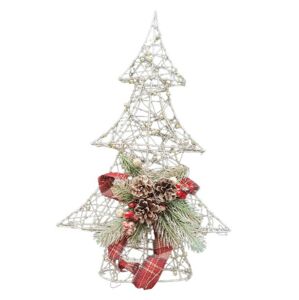 Dekorační champagne vánoční kovový stromek - 28*46 cm Ostatní