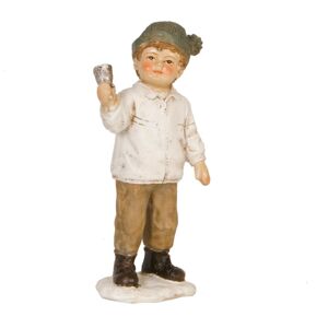 Dekorační figurka chlapce se zvonkem - 12cm