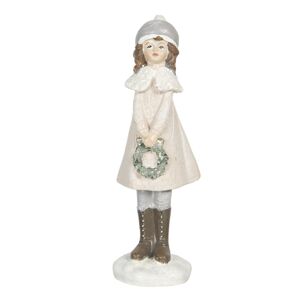 Dekorační figurka holčičky v kabátu Bebe - 4*4*16 cm
