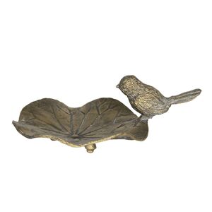 Dekorační kovová miska s ptáčkem - 13*9*4 cm