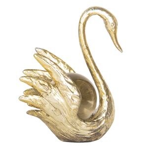 Dekorační socha Zlatá labuť - 10*7*13 cm