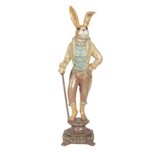 Dekorační soška králíka ve fraku na podstavci - 14*11*44 cm