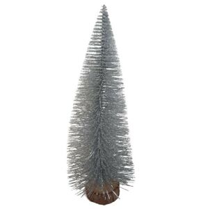 Dekorační stříbný vánoční stromeček - 25 cm