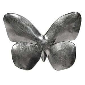 Dekorační stříbrná miska v designu motýla - 34*26*2 cm