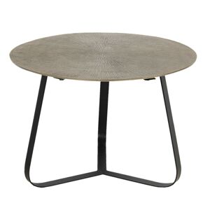 Designový zlatý odkládací stolek s vějířovitým provedením Coquilles – Ø 59*40 cm