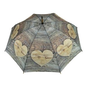 Deštník dřevěné srdce Wooden heart  - 105*105*88cm