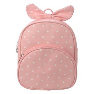Dětský růžový batůžek s puntíky  a mašlí - 20*10*24 cm