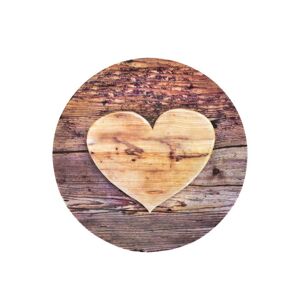 Dezertní talíř dřevěné srdce Wooden heart - 19*19*2cm