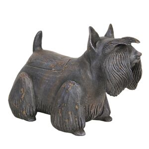 Dřevěná dekorace psa knírače s úložným prostorem - 30*12*20 cm