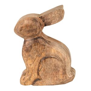 Dřevěná dekorace sedící králík Rabbi wood - 13*4*15 cm Clayre & Eef