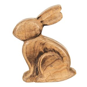 Dřevěná dekorace sedící králík Rabbi wood - 17*4*20 cm Clayre & Eef