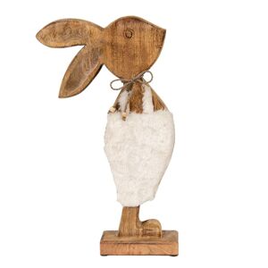 Dřevěná dekorace socha králíčka na podstavci - 22*6*42 cm Clayre & Eef