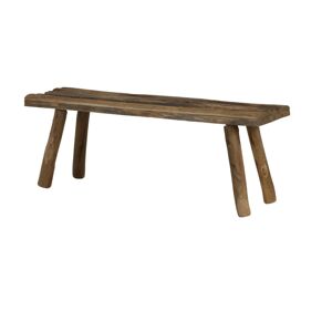 Kožená stolička ve tvaru prasátka na dřevěných nožkách - 64*32*36cm Mars & More
