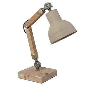 Dřevěná stolní lampa Elayne – 15*15*47 cm E27/max 1*60W