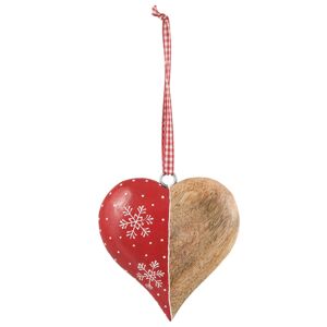 Dřevěné závěsné srdce  - 11*2*11 cm