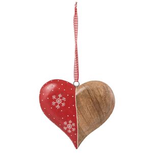 Dřevěné závěsné srdce - 16*2*16 cm