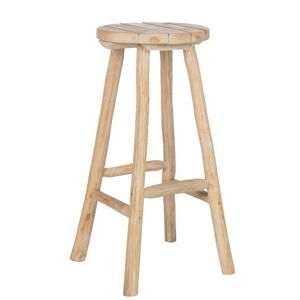 Dřevěná barová stolička přírodní  - 36*45*80cm