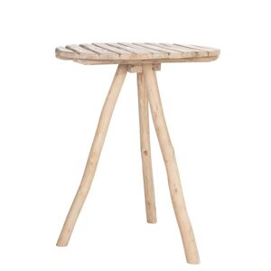 Dřevěný barový stolek přírodní  - Ø 90*110cm