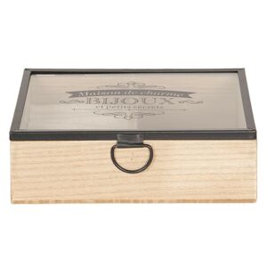 Dřevěný box šperkovnice - 18*15*6 cm