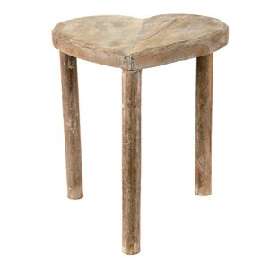 Dřevěný dekorační stolek ve tvaru srdce - 29*26*35 cm Clayre & Eef