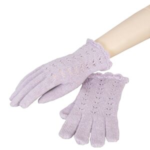 Fialkové pletené rukavice - 8*20 cm