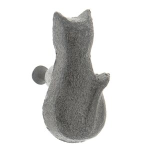 Hnědá litinová úchytka kočka Cat - 	3*6*3 cm