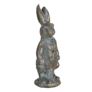 Hnědá metalická dekorace králíka Métallique - 4*4*11 cm