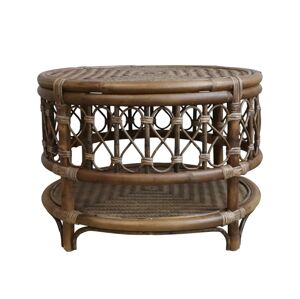 Hnědý ratanový konferenční stolek Anor Wicker - Ø 58*42cm Chic Antique