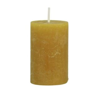 Hořčicová široká svíčka Mustard - Ø 5 *8cm / 16h Chic Antique