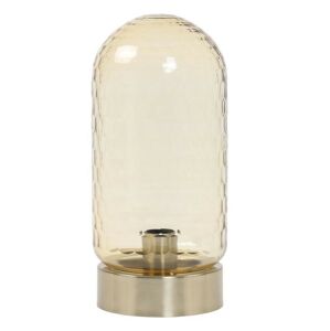 Jantarovo-bronzová kovová stolní lampa Domani - Ø15*33cm / E27 Light & Living