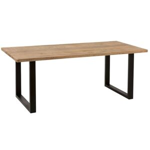 Jídelní stůl s dřevěnou deskou a kovovými nohami Jona - 203*90*77 cm