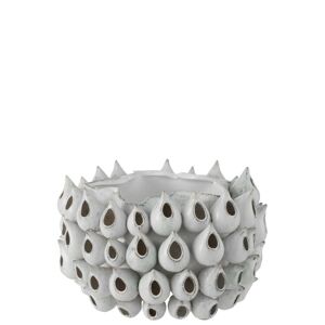 Kameninový šedomodrý květináč Anemone - 36*35*24 cm