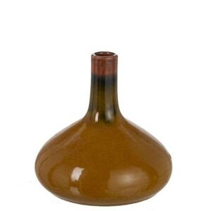 Karamelová keramická dekorační váza Vintage - Ø 21*21cm