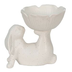 Keramická dekorační miska s králíčkem - 15*11*14 cm Clayre & Eef
