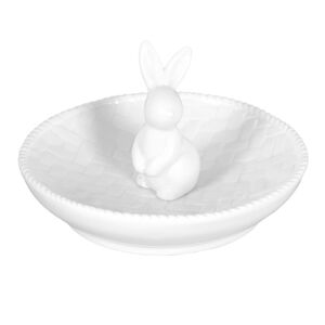 Keramická dekorační miska s králíčkem- 13*13*9 cm Clayre & Eef