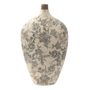 Keramická dekorační váza s úzkým hrdlem Mell French M - 19*10*33 cm Clayre & Eef