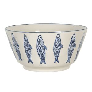 Keramická miska s modrým dekorem ryb Atalante – Ø 20*10 cm