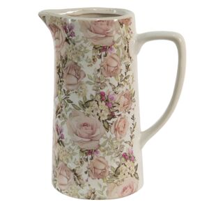 Keramický dekorační džbán s růžemi Rosien - 20*13*25 cm Clayre & Eef