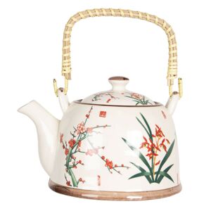 Konvička na čaj s japonskými květy - 18*14*12 cm / 0,8L