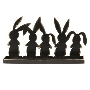 Kovová dekorace 5 králíků - 29*6*16 cm