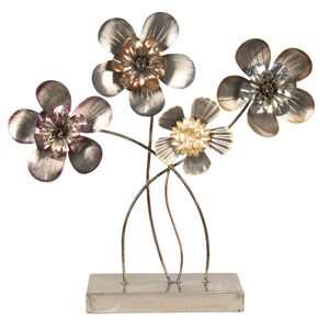 Kovová dekorace Květiny - 44*11*43 cm