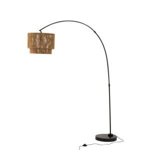 Šedá stolní lampa se šedým stínidlem - Ø 15*30 cm E14/max 1*40W Clayre & Eef