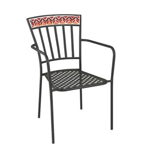 Kovová zahradní židle Square Mosaic Red - Ø53*57*85 cm
