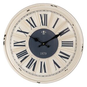 Kovové nástěnné hodiny s římskými číslicemi 1879 – Ø 40*3 cm / 1*AA